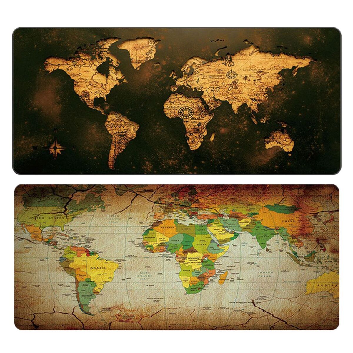 Natural Rubber Mousepad Gaming Mouse Pad Keyboard Mice Mat Old World Map