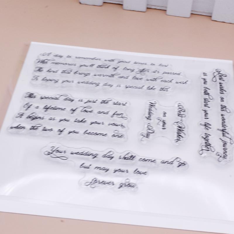 Wedding Blessing Silicone Clear Seal Stamp DIY Scrapbook Embossing Photo Album