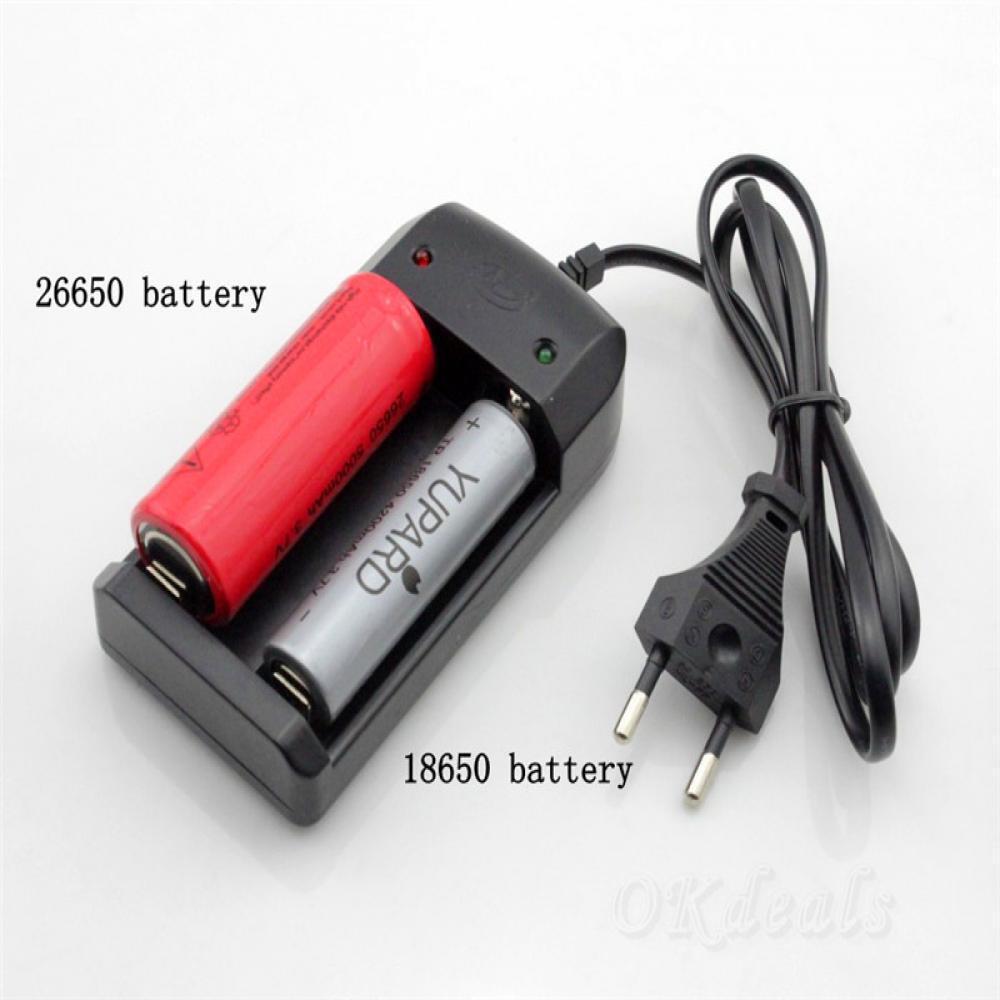 Universal New Auto Off 26650 18650 16340 14500 Eu Plug Battery Charger Li-ion