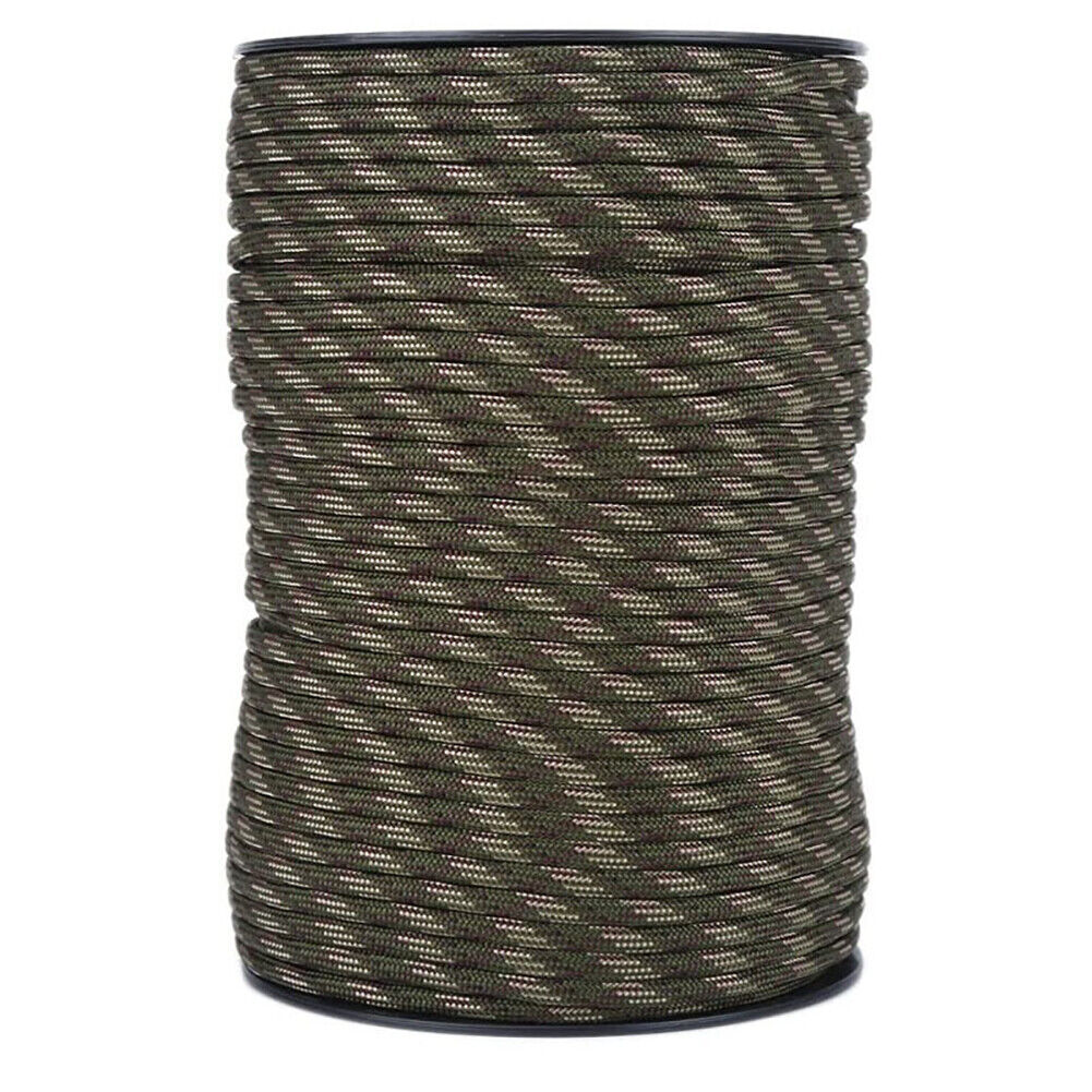 4mm 7 Strands Paracord Outdoor Camp Parachute Cord (Army Green Camouflage)