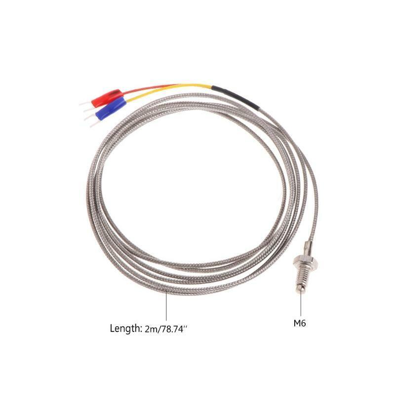 J Type M6 Screw Probe Thermocouple Temperature Sensor with 2M Cable for Industry