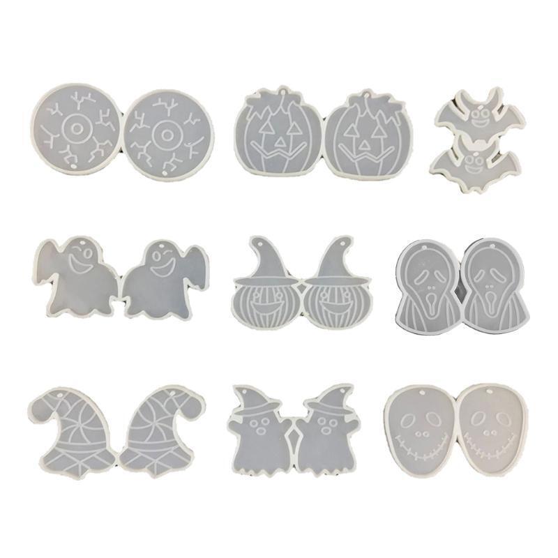 DIY Halloween Theme Love Earrings Keychain Halloween Earrings Epoxy Mold