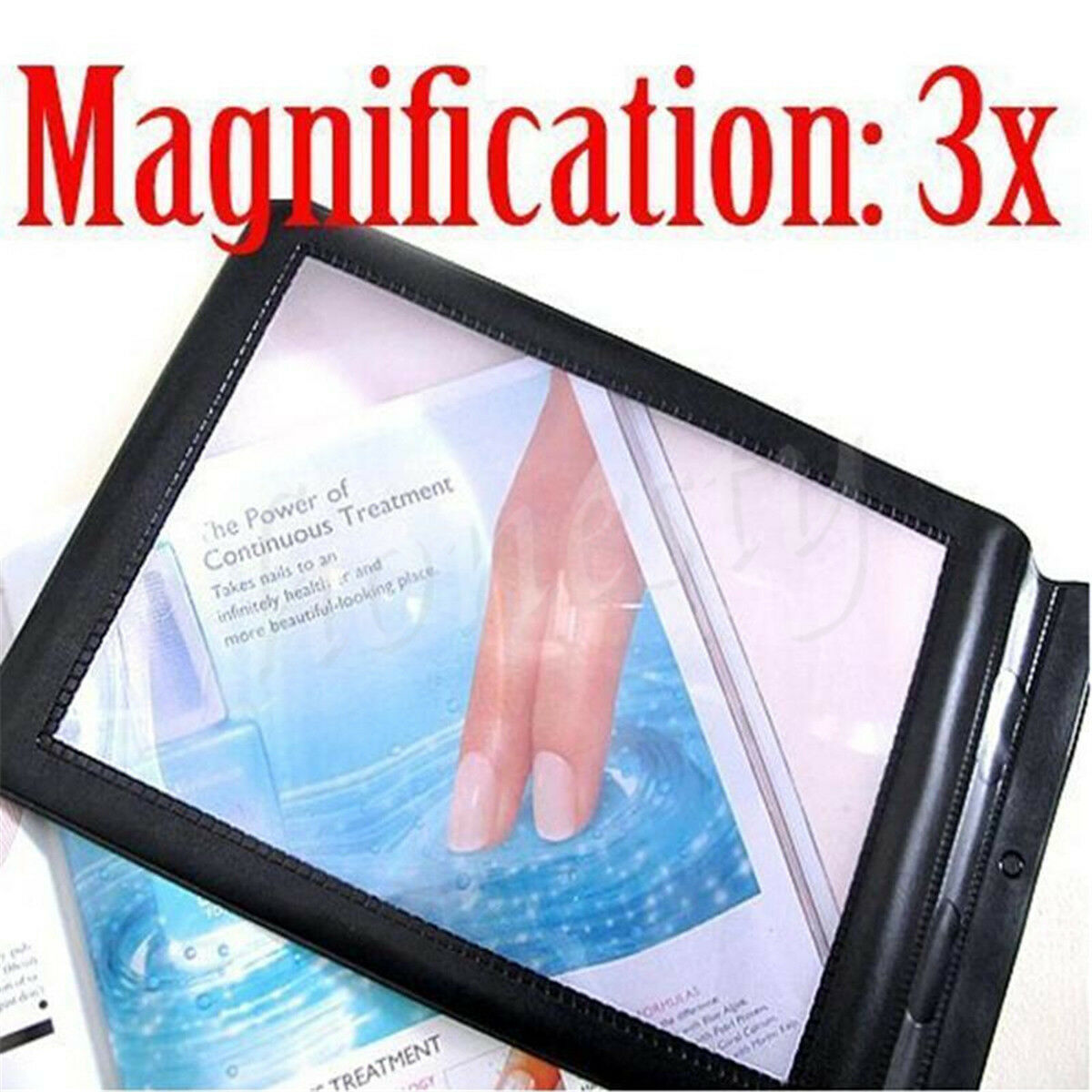 A4 Large 3X Full Page Magnifier Sheet Magnifying Glass For Reading Aid Lens New