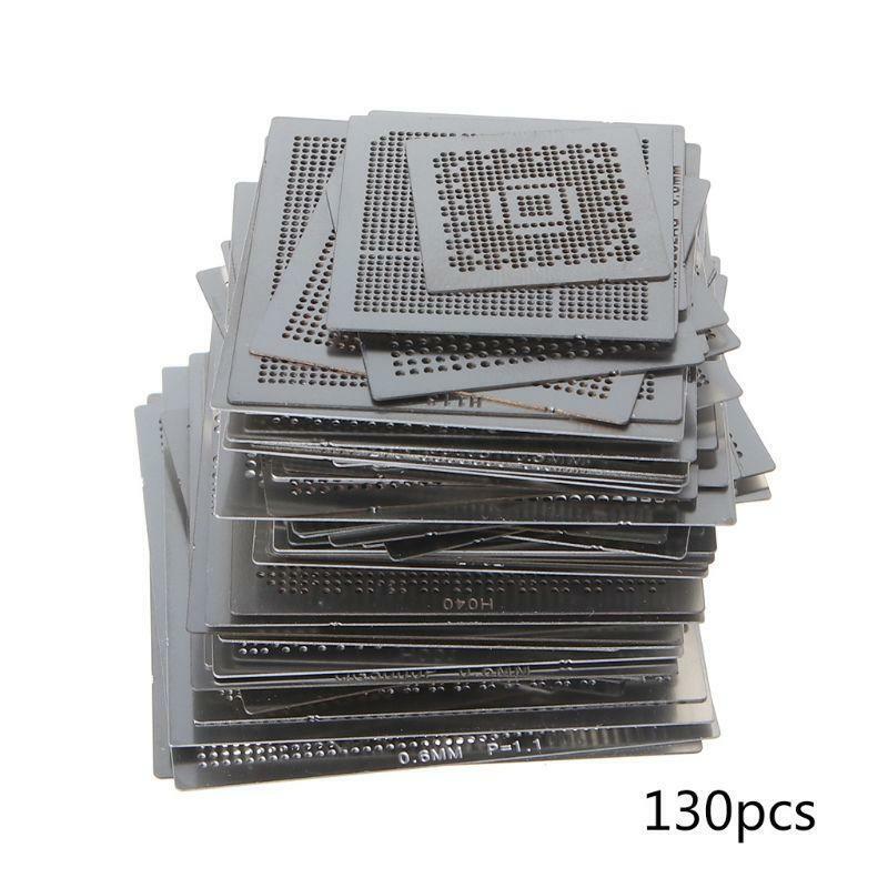 130Pcs/set BGA Stencils Universal Direct Heated Steel Stencils for Notebooks