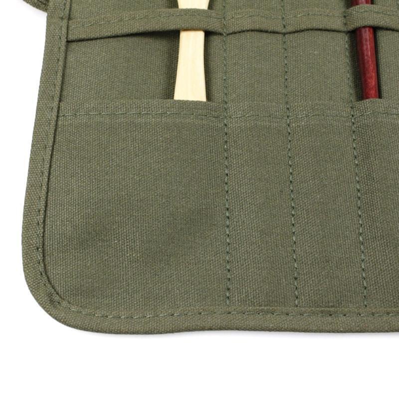 Portable Artist Paint Brush Bag Holder 30 Slots Roll Up Canvas Paint Brush Cases