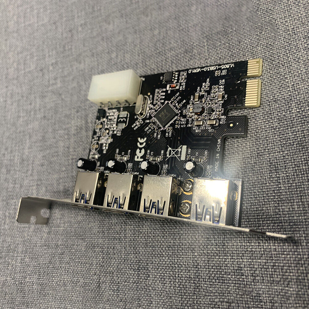 4 Ports PCI-E to USB 3.0 HUB PCI-E Express Expansion Card Adapter Connector