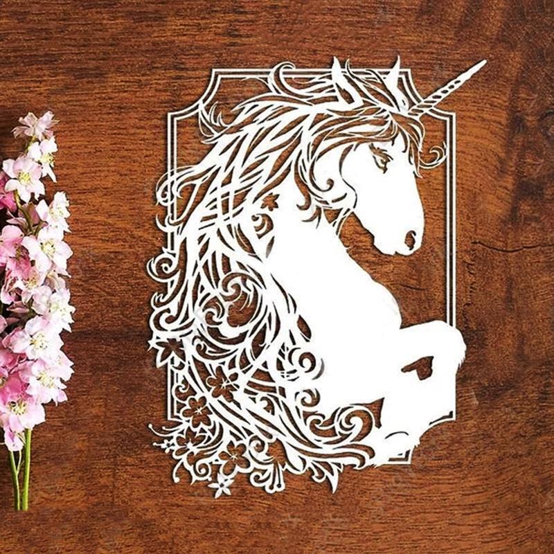 Horse Cutting Dies Metal Die Cuts DIY Embossing Stencil Template for Card Making