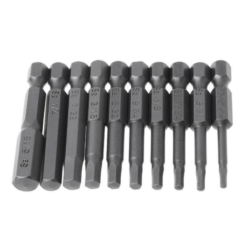 10pcs Magnetic Hexagon Screwdriver Bit S2 Steel 1/4 Inch Hex Shank Screw Drivers