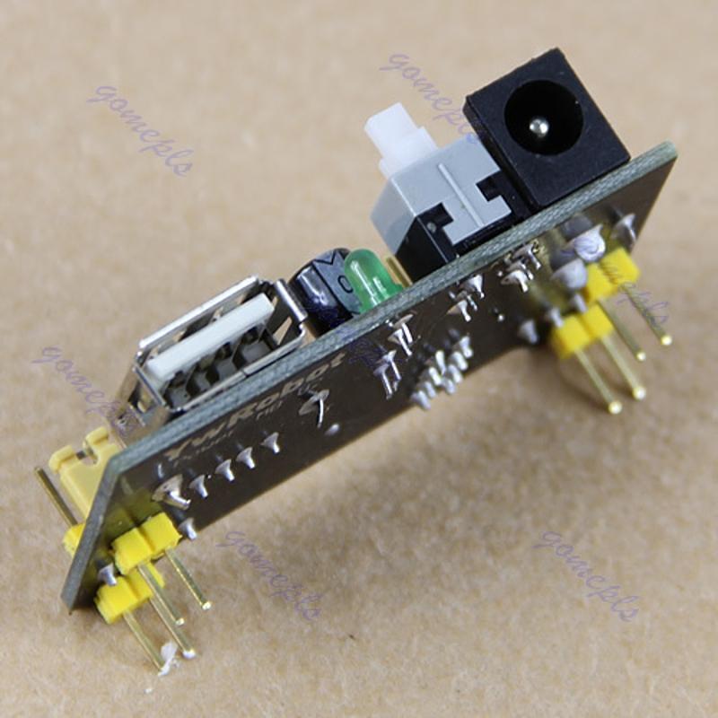 1pcs Breadboard Power Supply Module Shield 3.3V 5V MB102 Solderless Bread Board