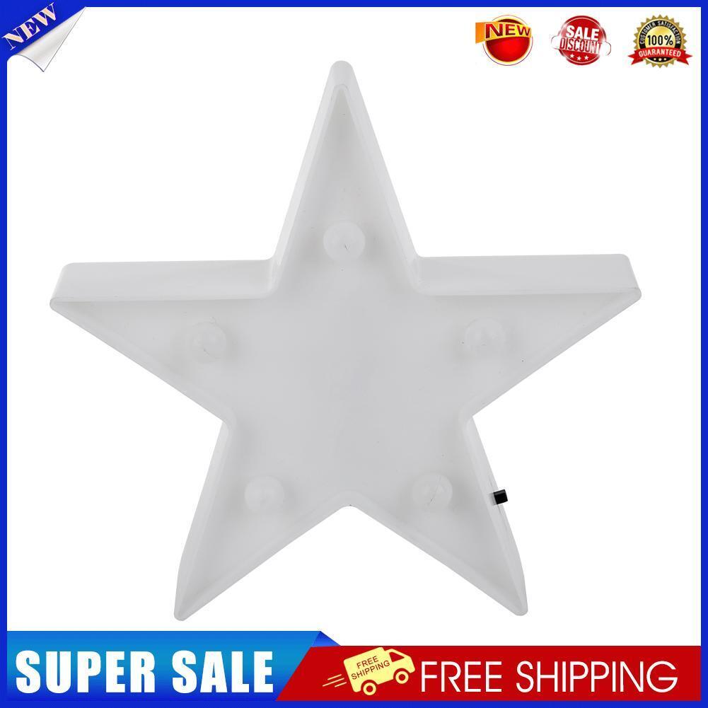 Star Shaped LED Night Light Household Club Indoor Kid Bedroom Decor (White)