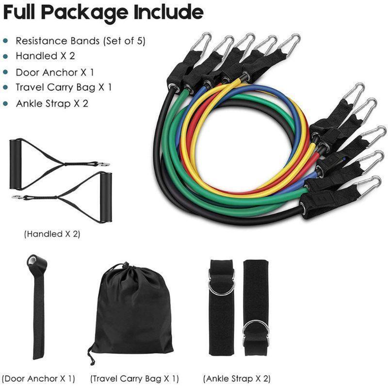 11 Pcs Foldable Chest Expander Sculpt Yoga Rally Robust Resistance Sturdy Sports