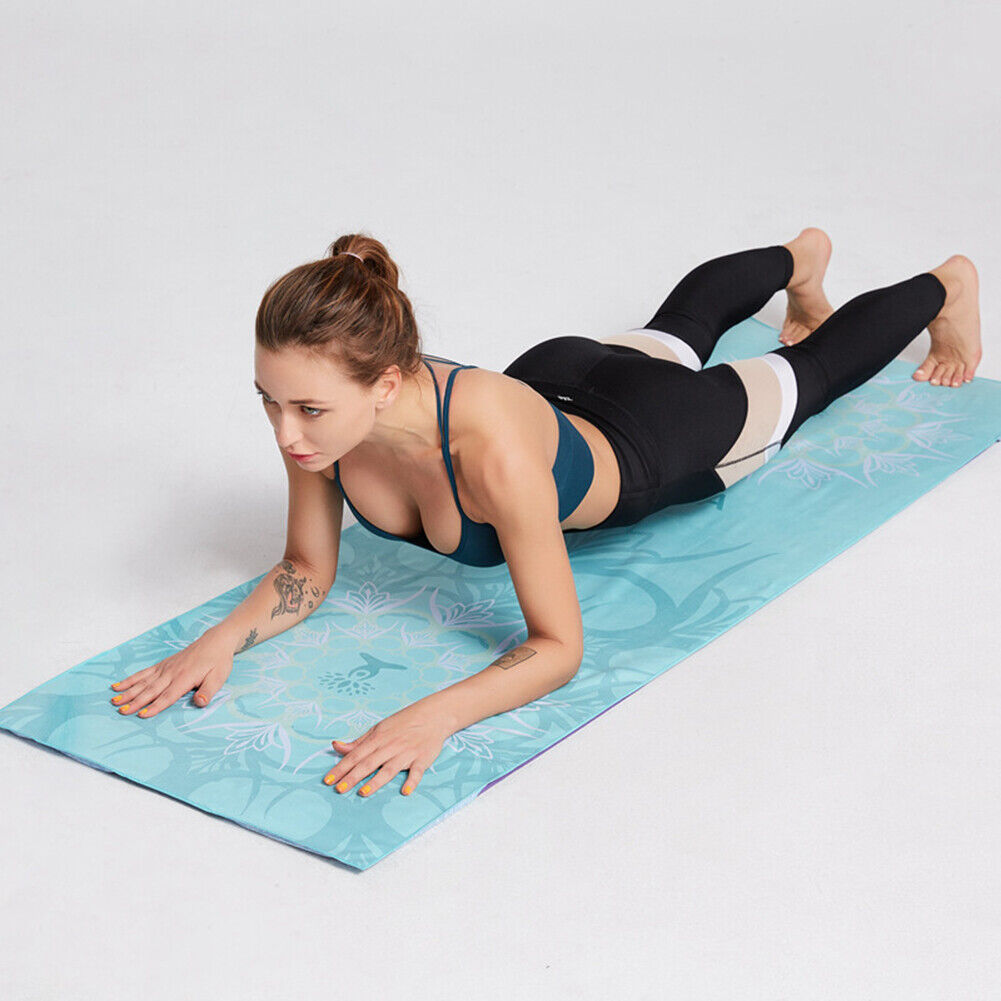 Portable Washable Printed Yoga Towel Pilates Anti-Skid Towels Blanket (D)