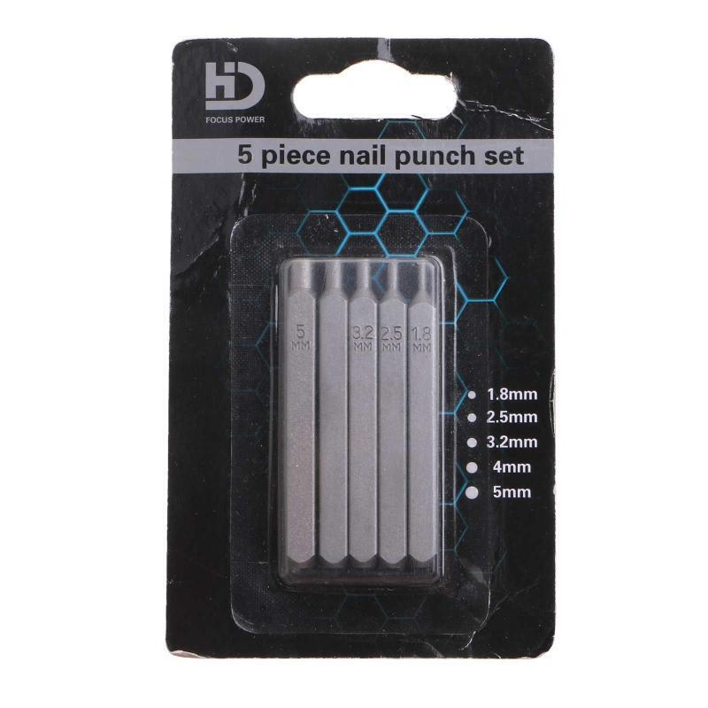5 Pcs 1.8mm 2.5mm 3.2mm 4mm 5mm Metal Stamping Punches Kit DIY Jewelry Stamping