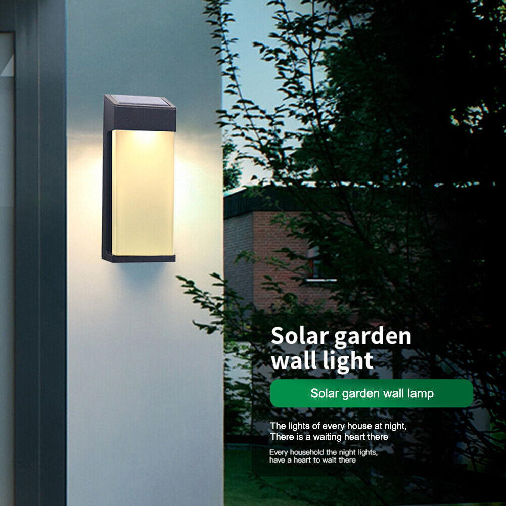 LED Solar Wall Lights Outdoor Waterproof Light Control Lamp Garden Decor
