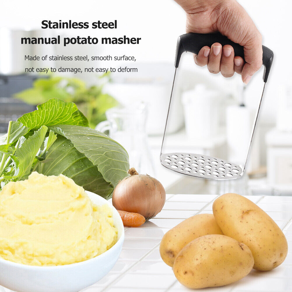 Stainless Steel Potato Masher Manual Press Fruits Puree Ricer Crusher Tools
