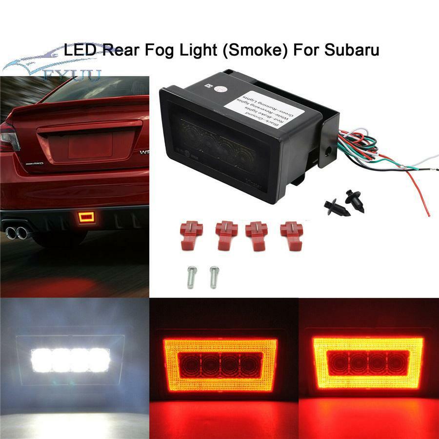 1pc LED Smoke Rear Fog Lamp Brake&Backup Reverse Light For Subaru WRX STi 2011+