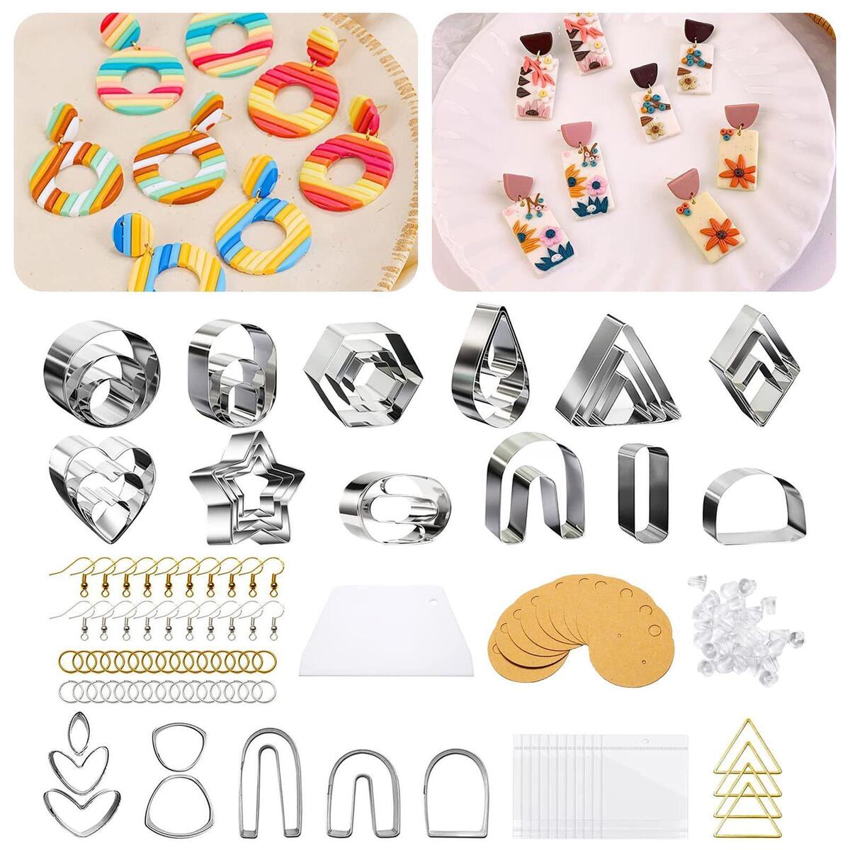 Polymer Clay Earring Cutters Earring Cards Cutting Mold for for Polymer Clay