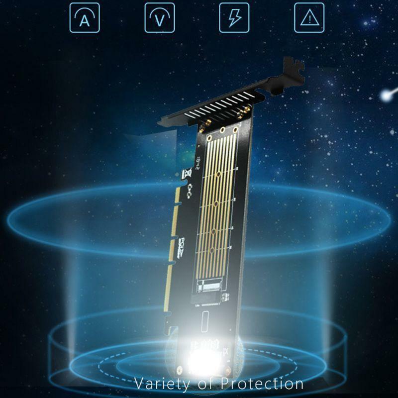 M.2 NVMe Adapter to PCIE3.0 GEN3 M.3 Built-in Turbo Fan for 2230-22110 NVME Card