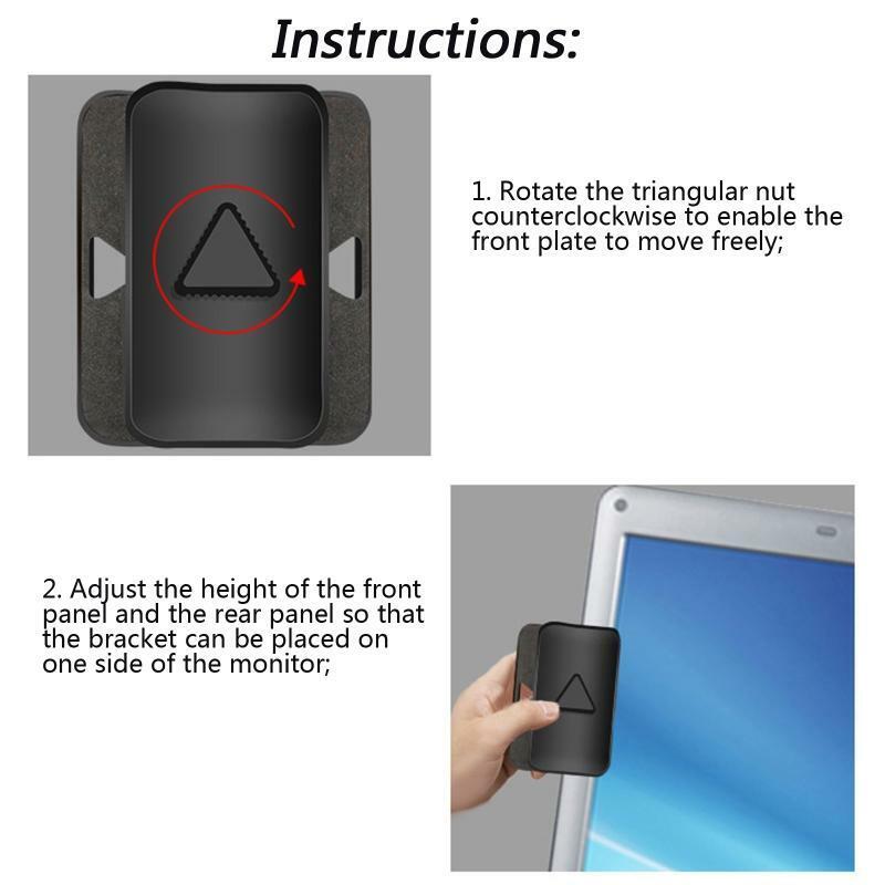 Universal Notebook Screen Side Phone Holder Clip On Monitor For Computer Monitor