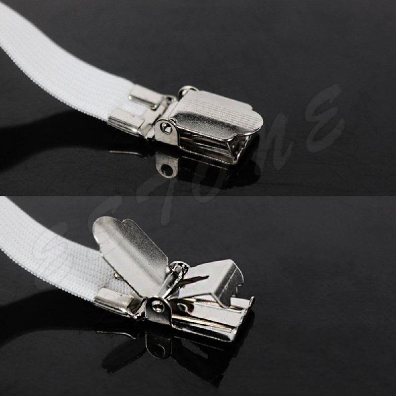 4 Metal Bed Sheet Fasteners Clip Grippers Mattress Strong Elastic Holder New