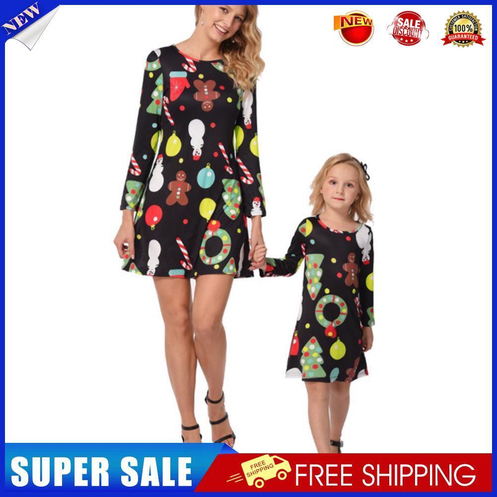 Christmas Family Parent-child Matching Mom Daughter Dress (Mom 187 M)