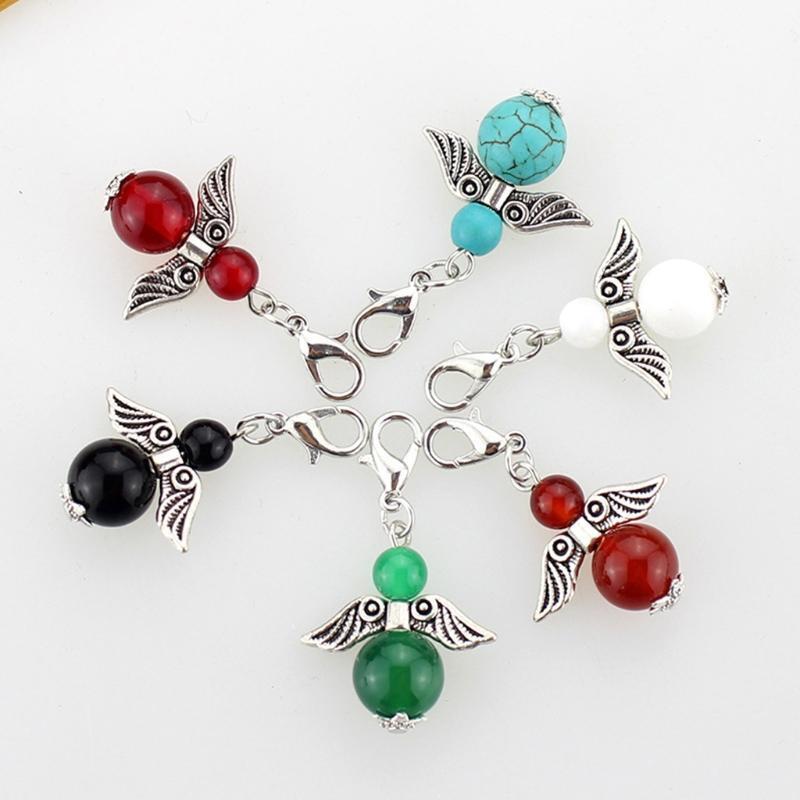 50 Pcs Angel Wing Spacer Metal Charm Beads for DIY Bracelets Necklace Jewellery
