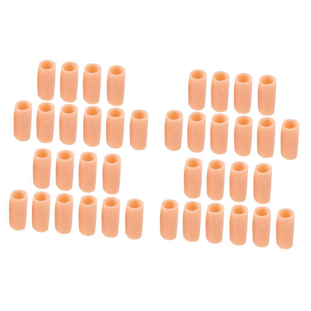 40Pcs Gel Toe Sleeves Toe Pain  Tube Caps for Hammer Toes S