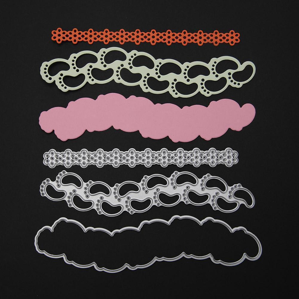 3pcs Footprint Cutting Dies Stencils Scrapbook Embossing DIY Album Cards