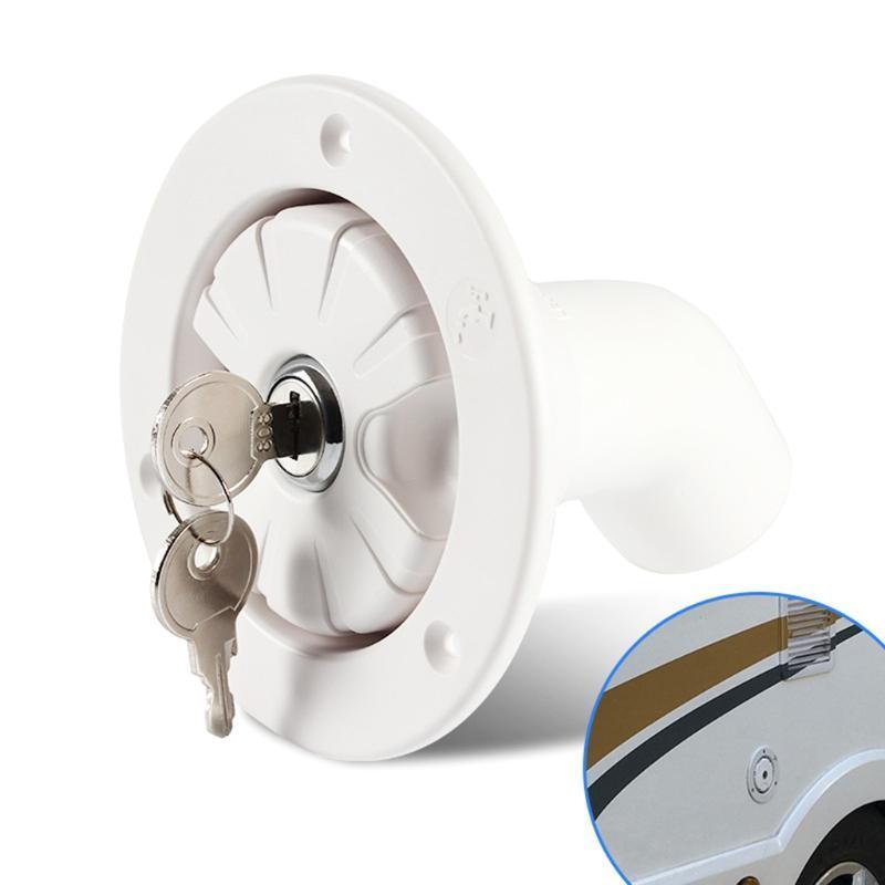 Gravity Fresh Water Fill Hatch Inlet Filter with Key Lockable for RV Boat Camper