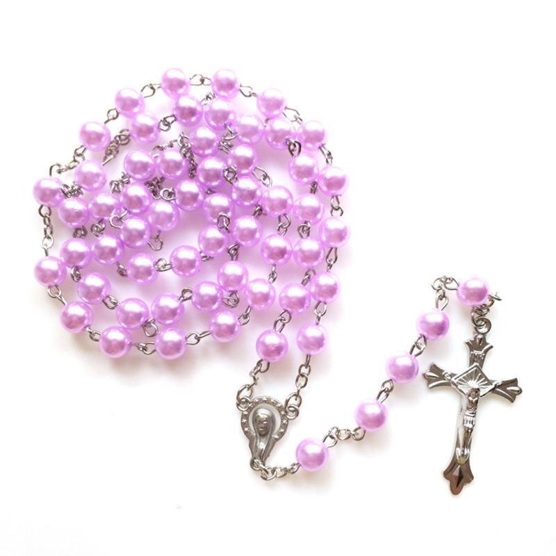 Imitation Purple Necklace Alloy Long Bead Chain  Decoration Gift Supplies