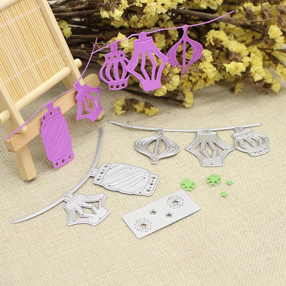3pcs Conch Lantern Cutting Die Stencil Scrapbook Embossing Folder DIY Craft