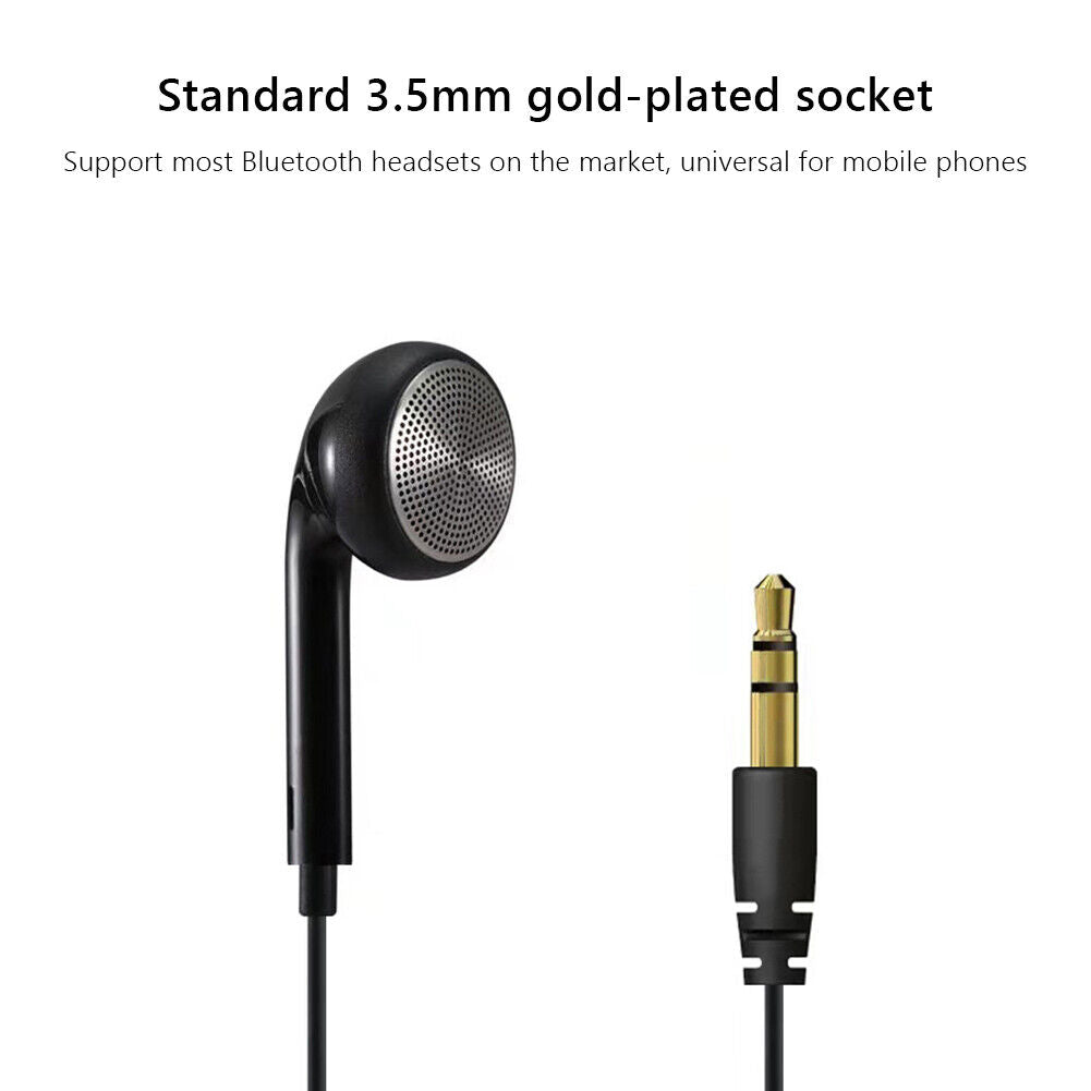 Single Side Wired in Ear Earbud 3.5mm Plug Walkie Talkie Mono Headphone Kit