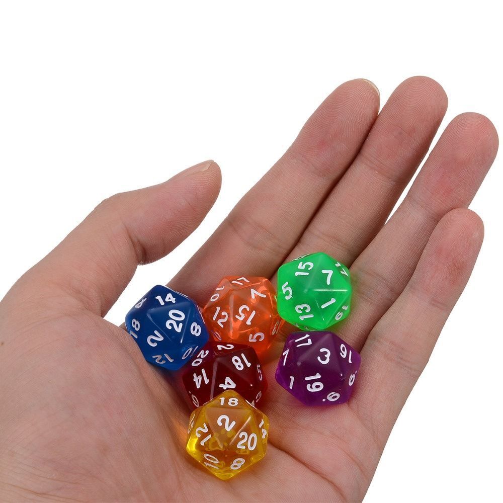 12Pcs For TRPG DND Glitter D20 Party Dices Game Accessory Dice Set Iidescent
