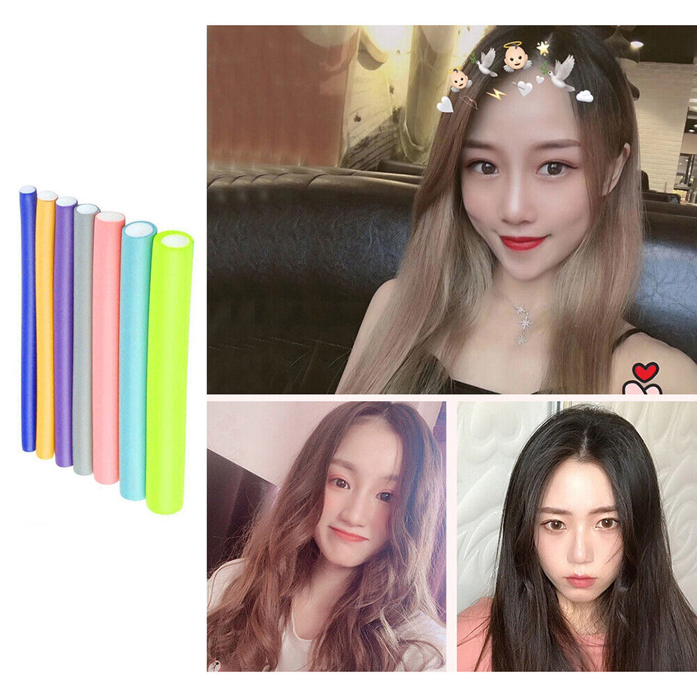 42pcs Heatless Hair Curling Rod Soft Flexible Hair Roller Ribbons Random
