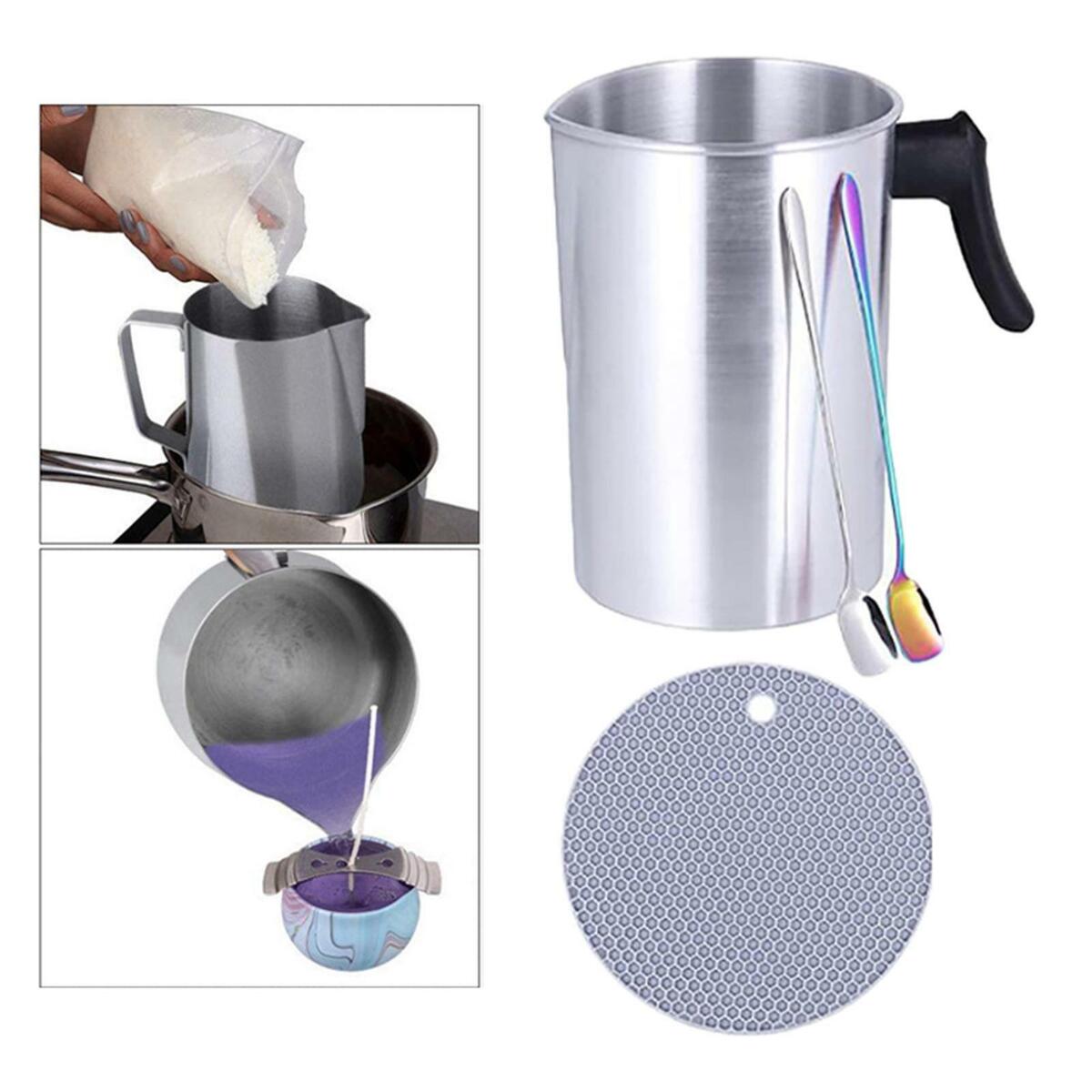 Candle Making Kit Wax melt Cup  1.2L Candle Melting Pot