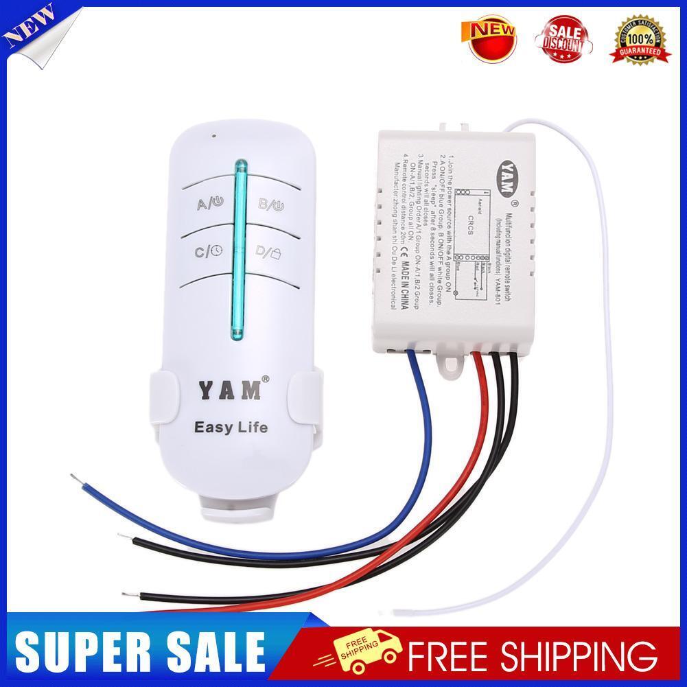 1 Way ort 200V-240V Light Digital Wireless Wall Remote Control Switch