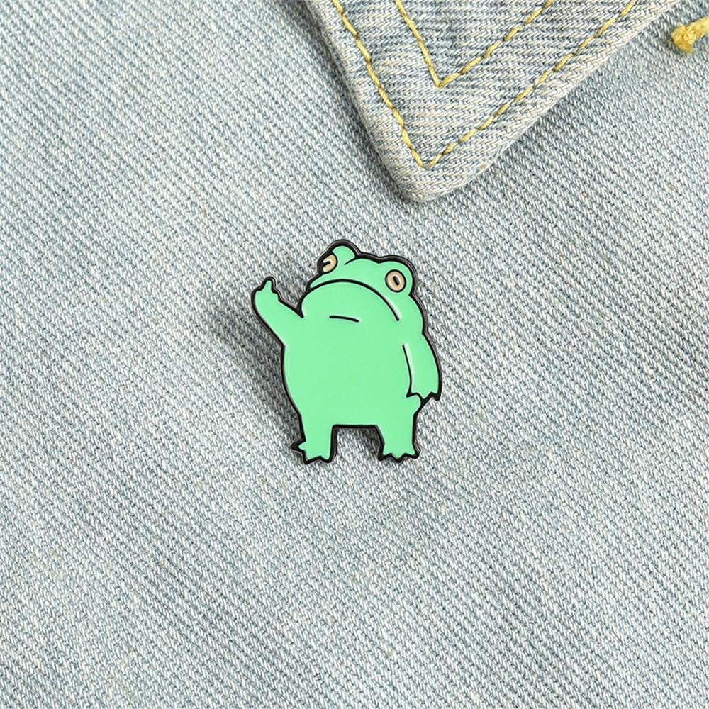 Clothes Jewelry Cartoon Lapel Pins Cute Badge Frog Enamel Pin Novelty Animal