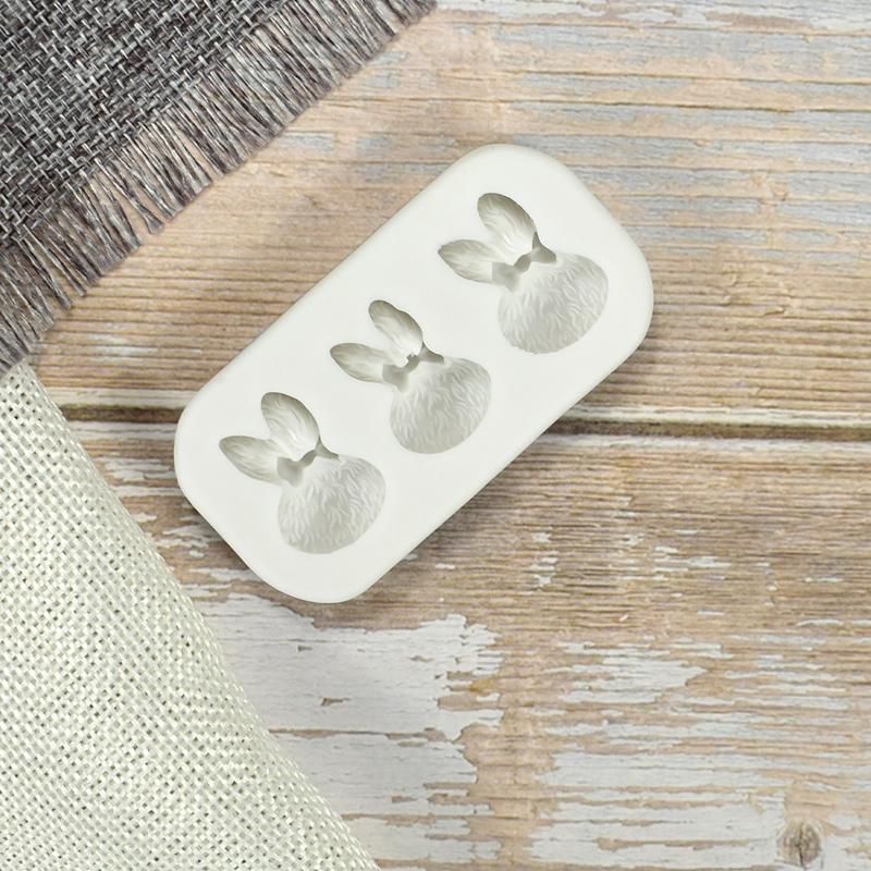 DIY Silicone Candle Moulds Rabbit Head Shaped Silicone Material for Easter