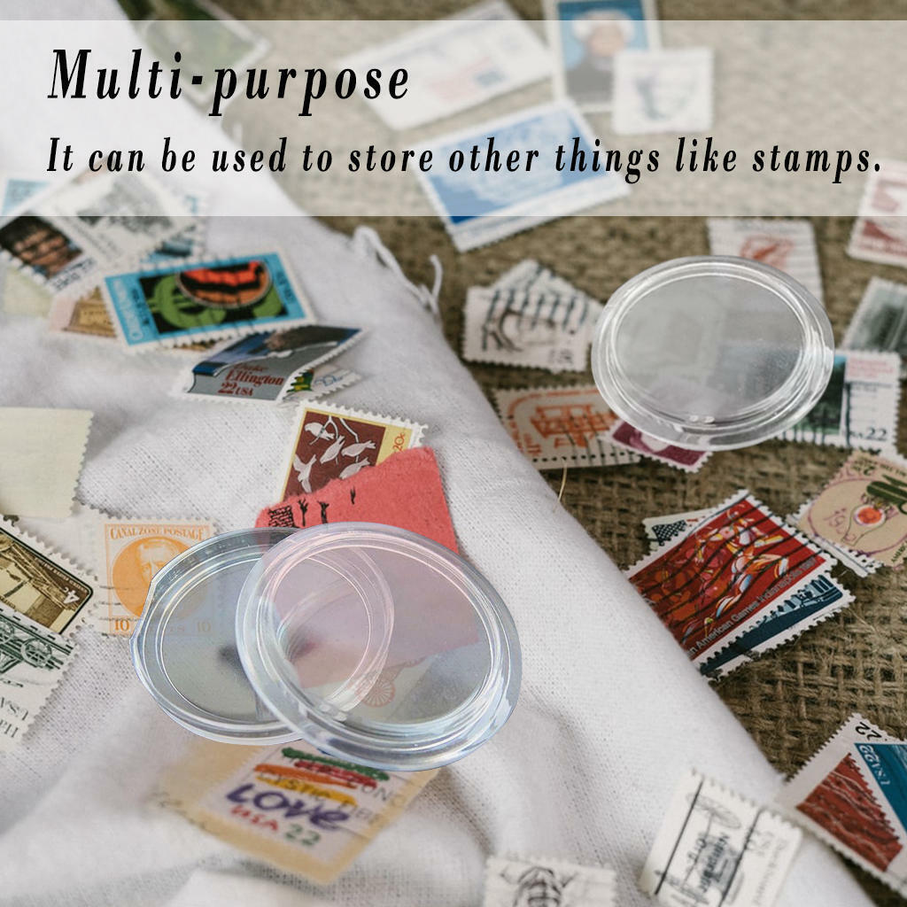 200Pcs Round Commemorative   s Protective Case Boxes 20/25mm