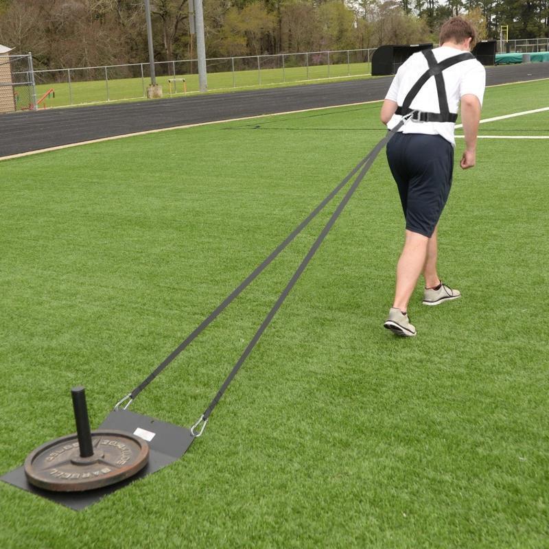 Tire Sled Harness w/ Adjustable Pull Strap & Shoulder Padding Resistance Band