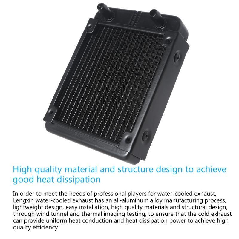 Aluminum Radiator CPU Water Cooling Heat Exchanger with 1/4 inch Thread 18 Tubes