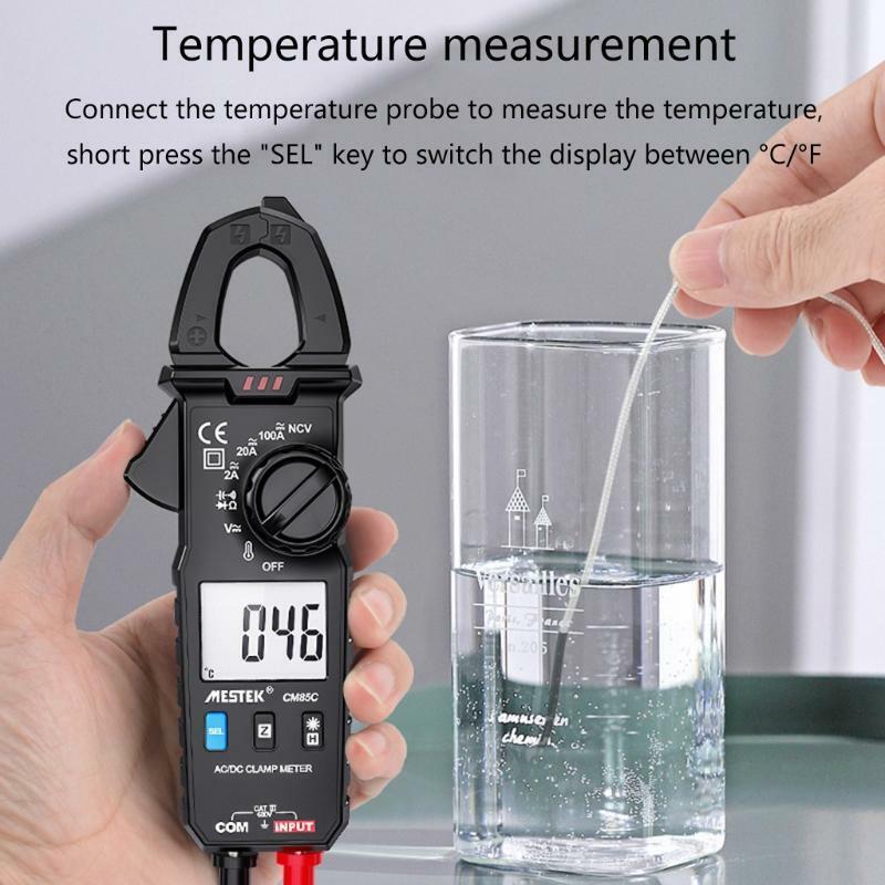 DC/AC Clamp Meter True RMS 2000 Counts NCV Measures AC/DC Voltage Current Temp