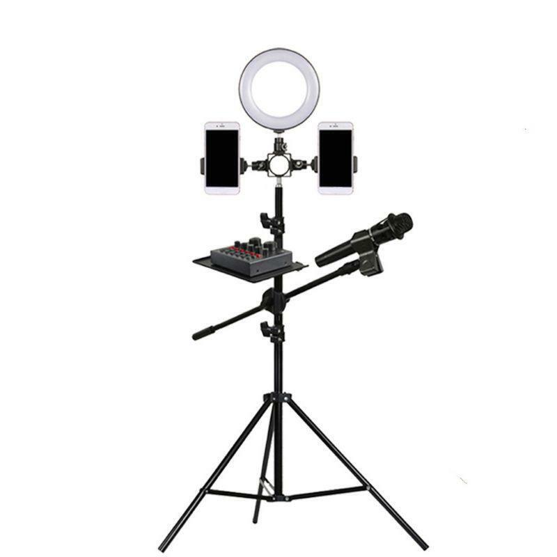 Universal Sound Card Tray Live Broadcast Microphone Rack Stand Phone Clip Holder