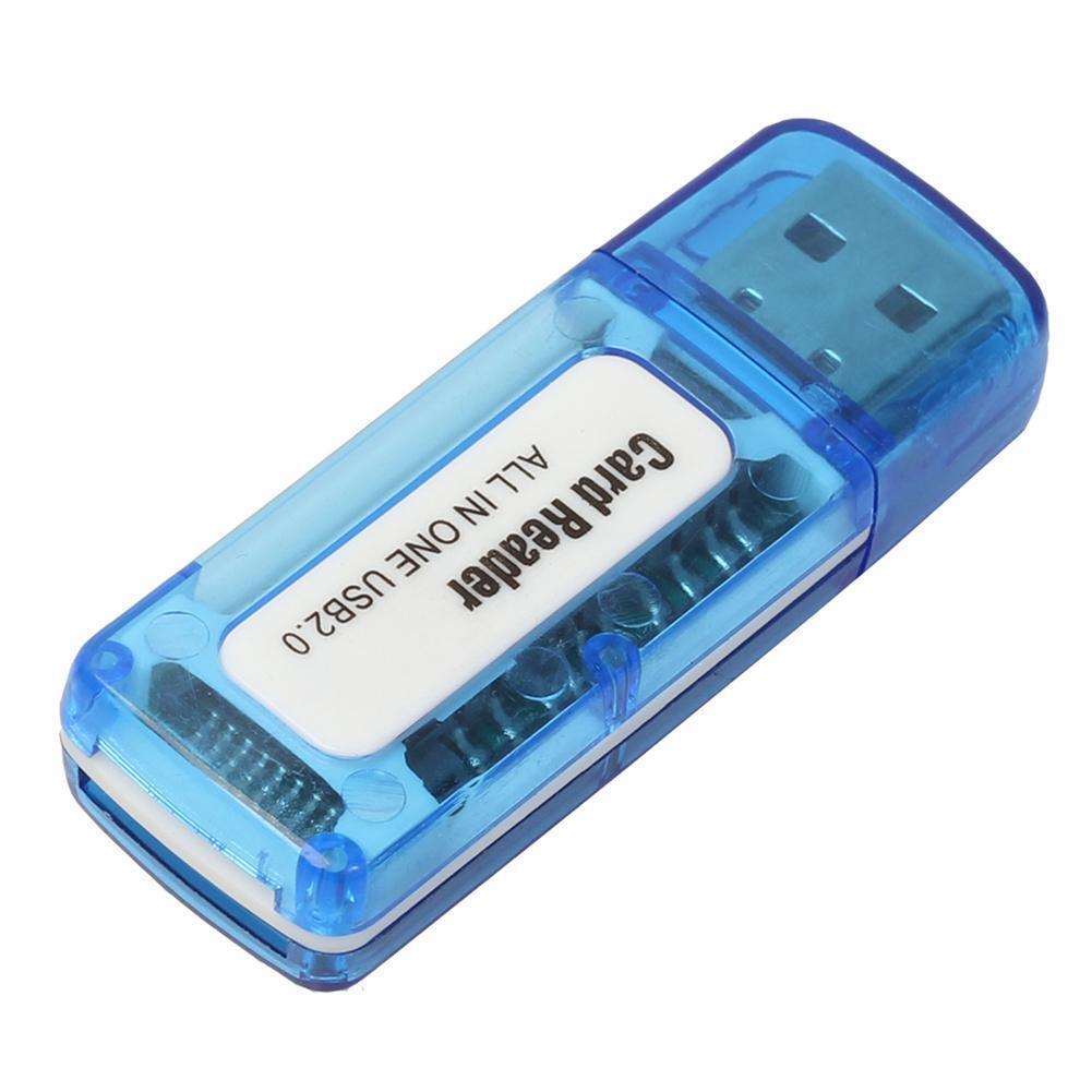 Portable 4 in 1 Memory Multi Card Reader USB 2.0 for SD/TF/T-Flash/M2 Card
