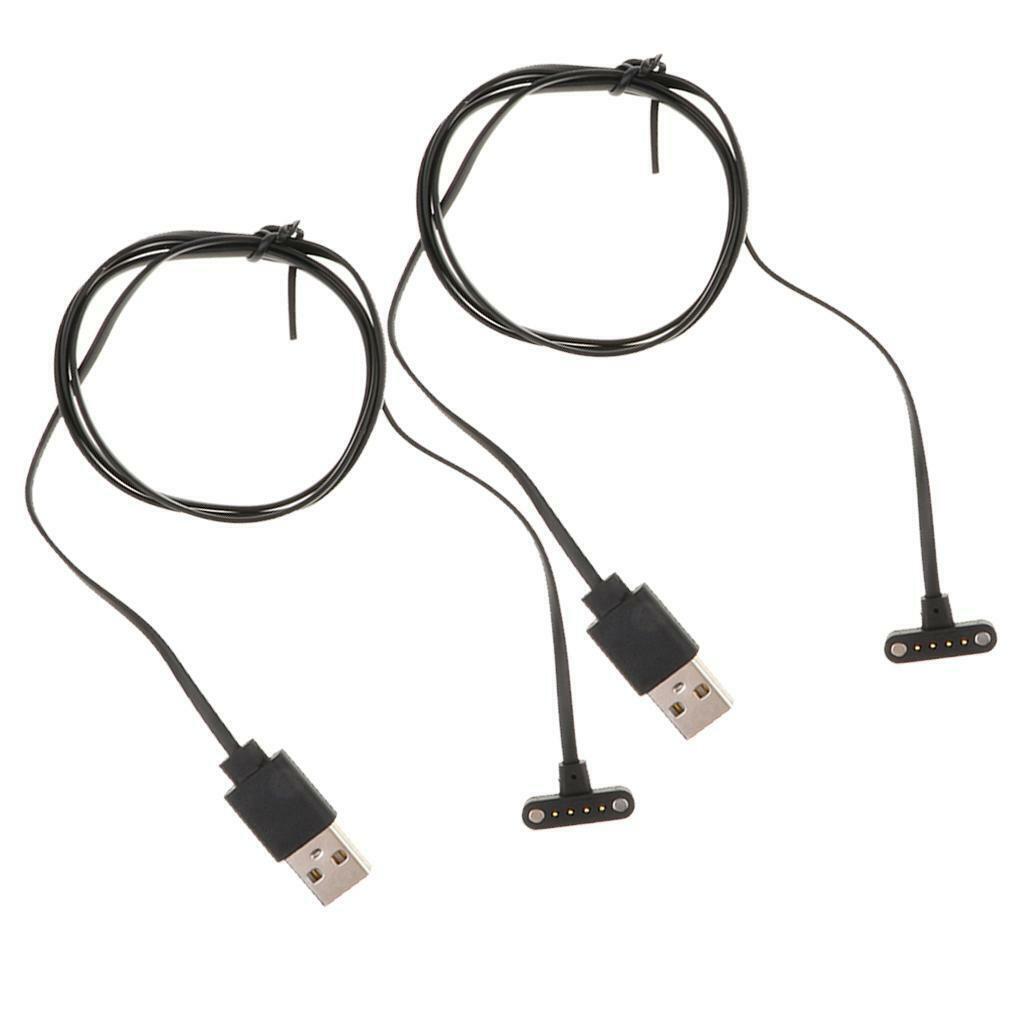2 Pieces  four pin USB Watch Charging Cable Magnetic Charging