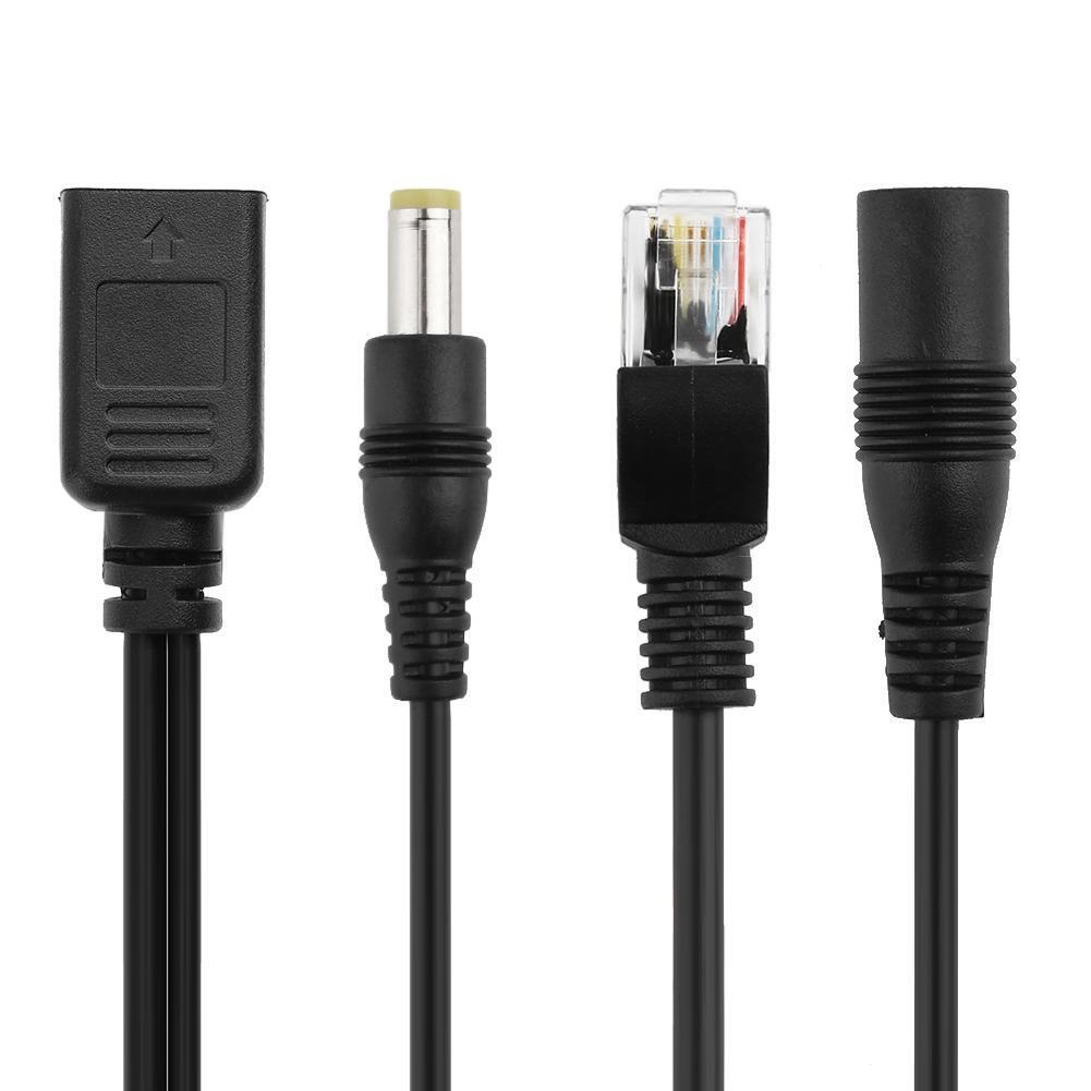 2pcs POE Adapter Wire RJ45 Injector Splitter Ethernet Synthesizer Separator