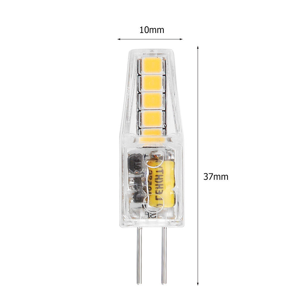 12V AC/DC G4 LED Lamp Bulb 2W SMD2835 10LED Chandelier Light Bulb (WW)