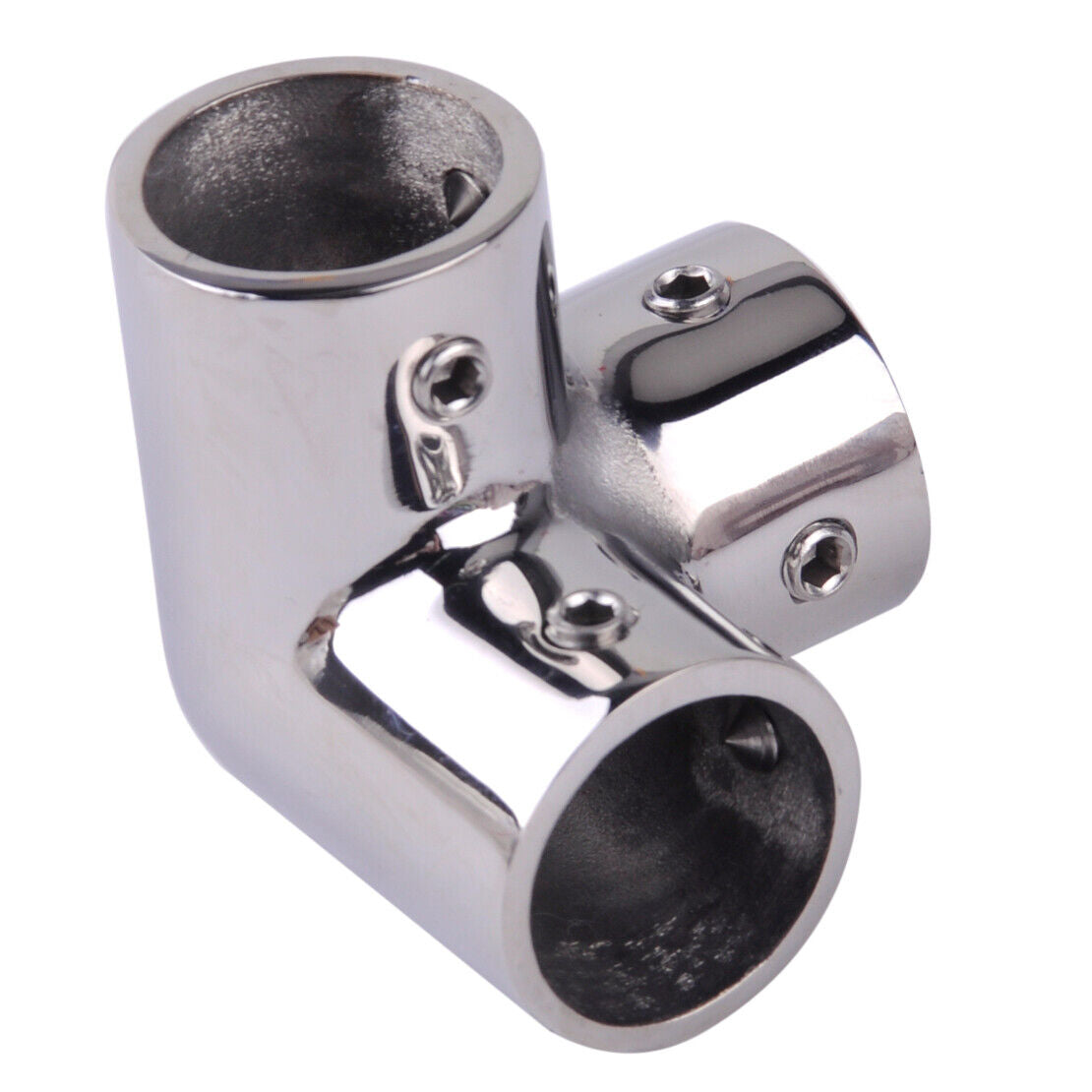 90 Degree Stainless Marine Boat Hand Rail Fittings 7/8" 3 Way Corner Elbow Li
