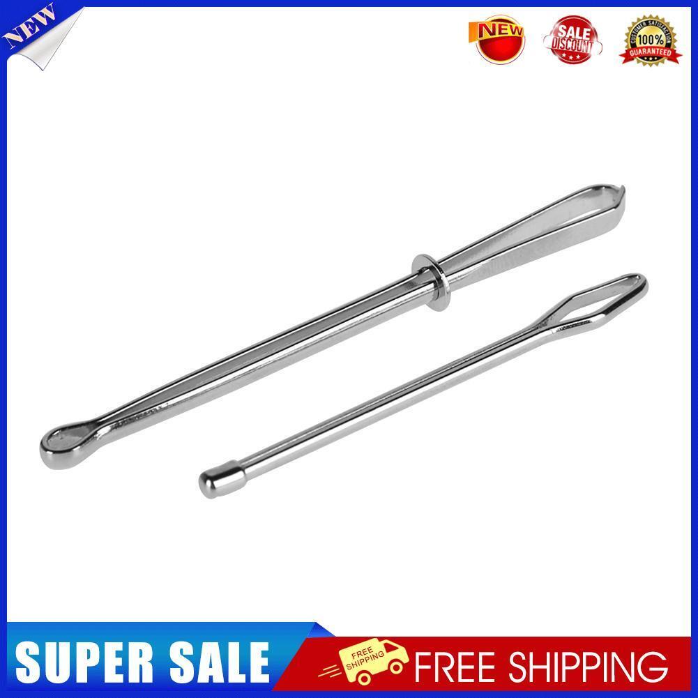 2pcs/set Stainless Steel Cited Clips Elastic Belt Wearing Rope Weaving Tool