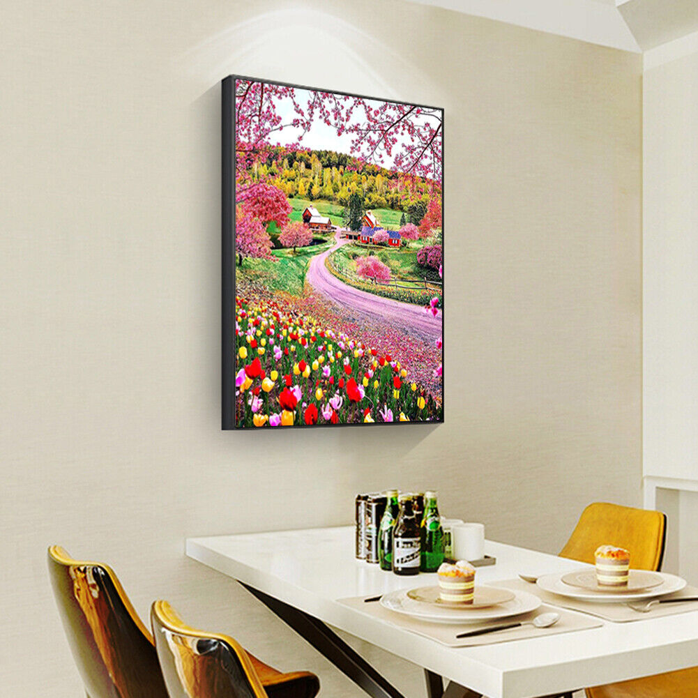 Garden Diamond Painting 5D DIY Full Round Drill Rhinestone Picture Wall Art